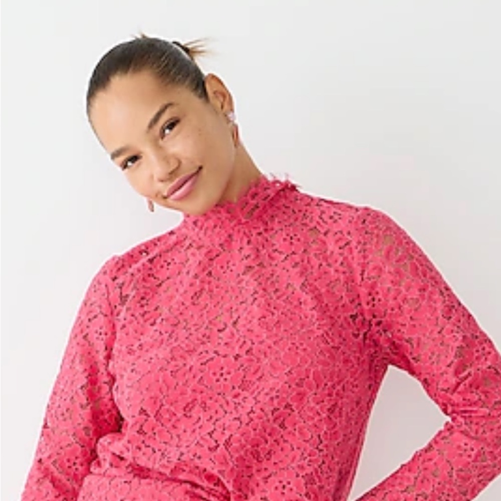 J Crew Lace Mockneck Blouse with Matching Camisole. This Season. NWT